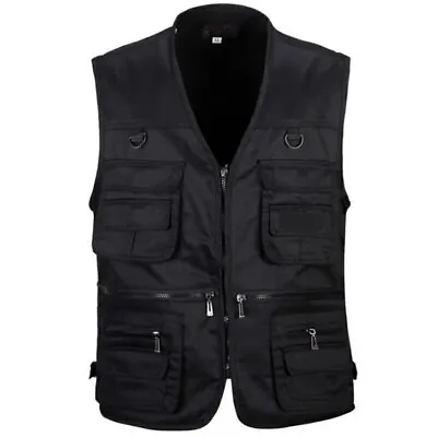 Buy Fisherman Vest Waist Coat Gillet Multi Pockets Work Wear Body Warmer Vest Jacket • 16.91£