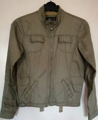 Buy Light Olive Green Lightweight Zip Through Slim Fit Bomber Jacket | House | Small • 8.95£