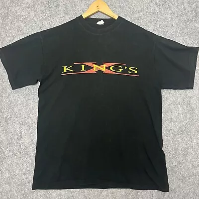 Buy Kings X Tape Head Tour '99 T-shirt Band Tee Top Black European Dates 43  • 95£