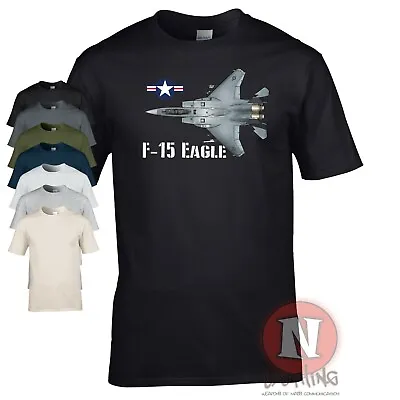 Buy F-15 Eagle T-shirt US Fighter Aircraft American War Jet Plane USAF • 14.99£