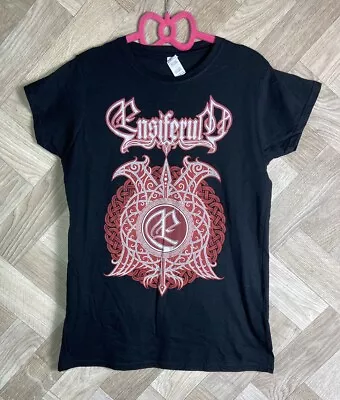 Buy Ensiferum Black & Red Graphic Spellout T-Shirt Gildan Heavy Cotton Size Large • 16.99£