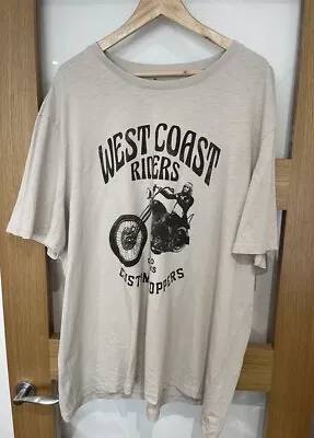 Buy West Coast Choppers Motorbike Harley Choppers 3XL Crew Neck Off White T Shirt • 14.99£