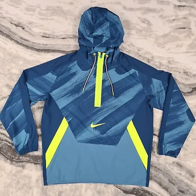 Buy Nike Blue Volt Sport Clash Windbreaker Hoodie Size XL New Rare • 45.99£