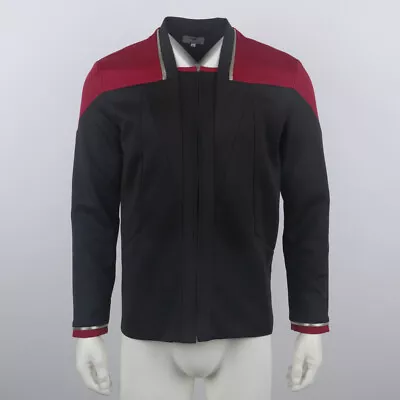 Buy For Picard 3 Admiral Captain Riker Red Jacket Starfleet Uniform Shirts Costumes • 42£