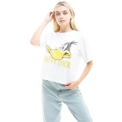 Buy Official Looney Tunes Ladies Daffy Duck Boxy Cropped T-shirt S-XXL • 13.99£