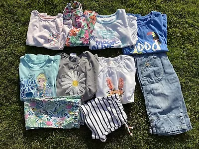 Buy Girls Clothes Bundle Inc Next/H&M/Zara/Frozen 5-6yr 7 T-shirts 2 Shorts 1legging • 7.50£