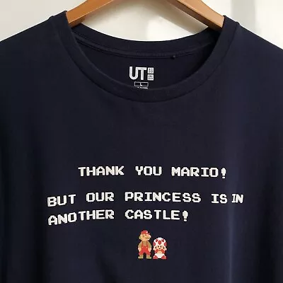 Buy Uniqlo UT X Super Mario Bros. T-Shirt Men's Medium Nintendo Men's Medium Navy • 14.99£