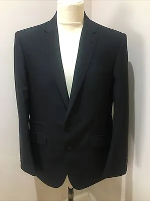 Buy Mens M&S Blazer Size 42M Tailored Fit Wool Blend Black Smart/Evening Suit Jacket • 6.99£
