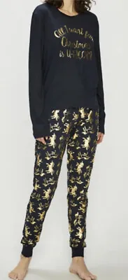 Buy Chelsea Peers Women’s Christmas Unicorn Pyjamas Set Size XS • 12.99£