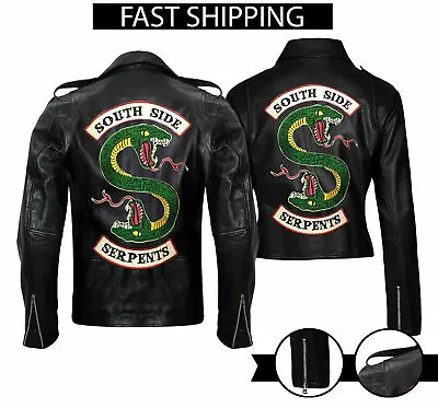 Buy Riverdale Southside Serpents Jughead Jones Women's Faux Leather Biker Jacket • 70.78£