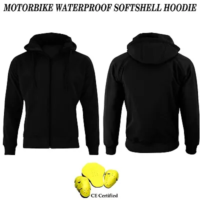Buy Motorbike Soft Shell Hoodie Motorcycle Sports Jacket Waterproof CE Armour Racing • 39.99£