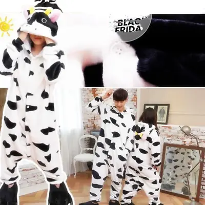 Buy Adult Kids Cow Pajamas Kigurumi Animal Onsies Cosplay Halloween Xmas Costume • 15.59£
