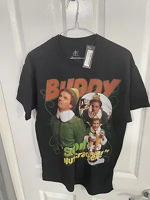 Buy Boohoo Man XS Black Oversized Christmas Buddy The Elf T Shirt • 4£