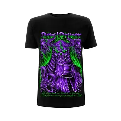 Buy DEVILDRIVER - JUDGE NEON BLACK T-Shirt Small • 12.18£