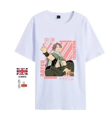 Buy Fairy Tail Natsu Dragneel Anime T-shirt (Unisex) Round-neck • 18.98£