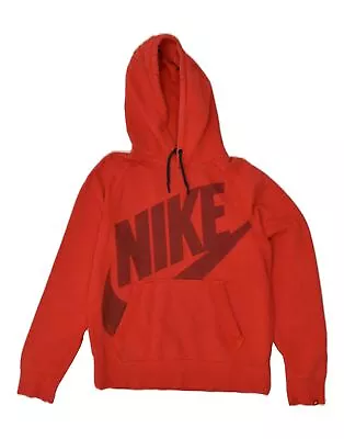Buy NIKE Mens Graphic Hoodie Jumper Small Red Cotton BG59 • 22.77£