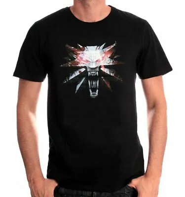 Buy Tshirt The Witcher 3 – Wolf Medaillon Small • 18.99£