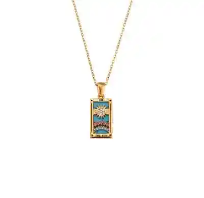 Buy Tarot Sun Necklace - Mystic Minimalist Spiritual Jewelry • 25.59£