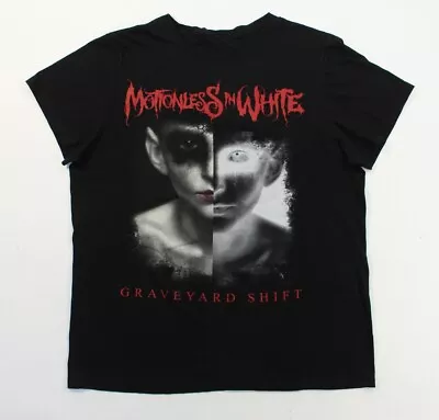 Buy Motionless In White Black Metal Rock Band Shirt Shift Graveyard Shift • 6.95£