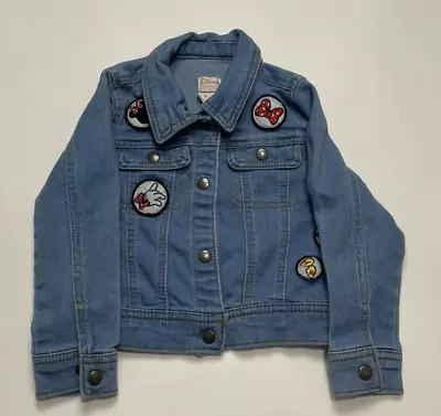 Buy Disney Tutu Couture Minnie Mouse Patches Girls Blue Jean Jacket Size 3 T • 10.01£