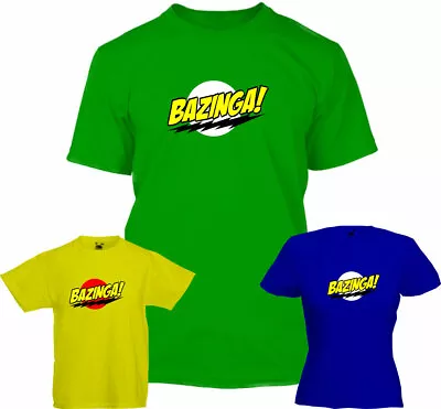 Buy BAZINGA- T Shirts , Sheldon , The Big Bang Theory , Geek , Retro , Comic Con • 9.99£