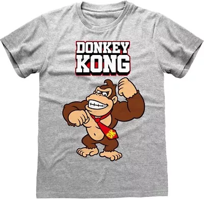 Buy Nintendo Donkey Kong - Donkey Kong Bricks T-Shirt Heather Grey • 20.56£