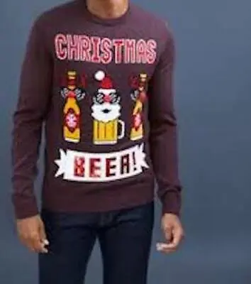 Buy Christmas Jumper Beer/ Cheer Size Large • 17.99£