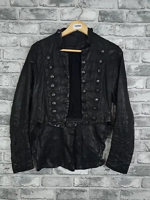 Buy All Saints Leather Uk 10 Victorian KARST Military Leather Tailcoat Steampunk • 160£