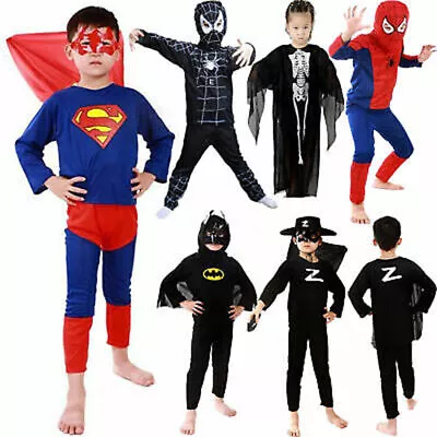Buy Kids Girls Boys Superhero Spiderman Fancy Dress Up Party Cosplay Costume Outfit~ • 9.91£