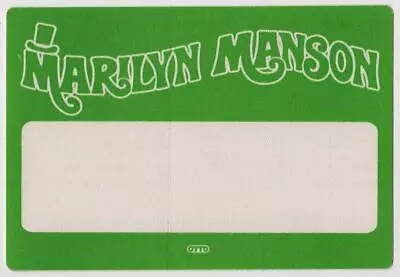 Buy Marilyn Manson Green Cloth Backstage Pass. OTTO • 8.68£