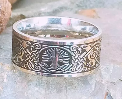 Buy Tree Of Life Ring, Stainless Steel Viking Ring, Celtic Tree Of Life Ring • 9.95£