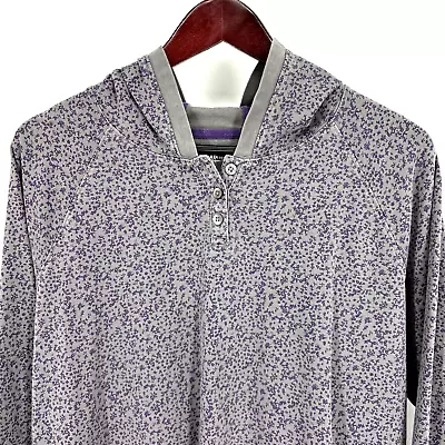 Buy Duluth Trading Womens Gray Purple Floral Sweatshirt Hoodie Pullover Size XL • 22.13£