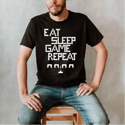 Buy Gaming T-shirt Eat Sleep Game Repeat • 12.50£