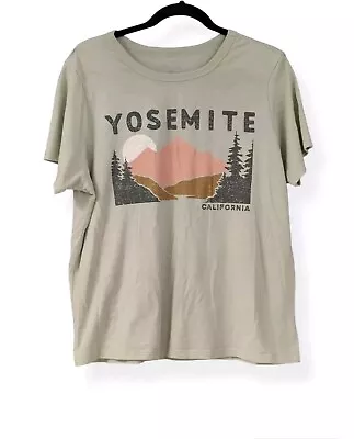 Buy Zoe + Liv Yosemite California Green Short Sleeve Tshirt, Women  XL • 8.53£
