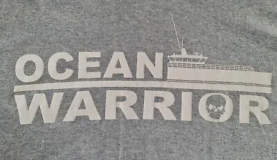 Buy Sea Shepherd OCEAN WARRIOR T Shirt Size XXL Grey • 15£