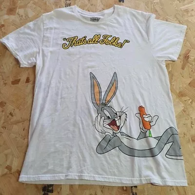 Buy Looney Tunes Graphic T Shirt White Adult Large L Mens Bugs Bunny Summer • 11.99£