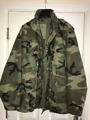 Buy Genuine Vintage M65 Field Jacket M81 Camouflage 1989 Us Army • 40£