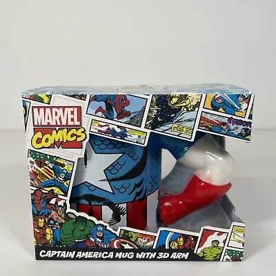 Buy Captain America Mug With 3D Arm Marvel Coffee Tea Mug Cup Ceramic 330ml • 9.99£