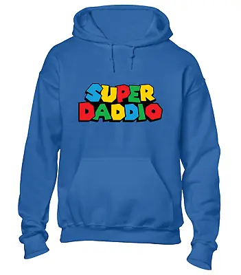 Buy Super Daddio Hoody Hoodie Funny Gamer Gaming Gift Idea For Dad Husband Top • 16.99£