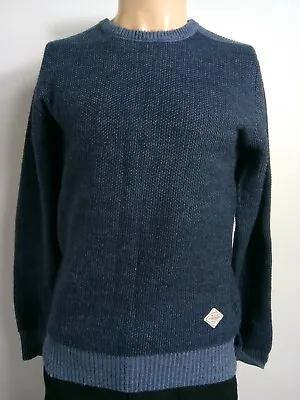 Buy Threadbare Men`s Sweater Pullover Size-S Blue Acrylic Knit Comfort Fashion • 17£