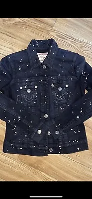 Buy Ladies Black True Religion Denim Jacket Size M • 39.99£