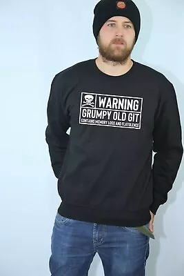 Buy Mens Funny Sweatshirt Warning, Grumpy Old Git Joke Birthday Dad Grandad Jumper • 16.99£