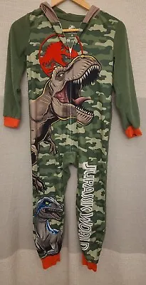 Buy Jurassic World T Rex Hooded Sleeper Pajamas Size 8, Universal City Studios • 8.44£