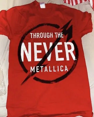 Buy Metallica T Shirt Through The Never Metal Rock Band Movie Merch Tee Size Small • 14.95£
