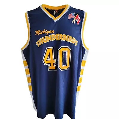 Buy Vintage Michigan Thunderbirds Basketball Jersey #40 Sz XL • 39£