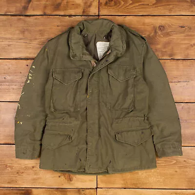 Buy Vintage Alpha Industries Military Jacket M 70s M65 Field Cold Weather USA Made • 69.99£