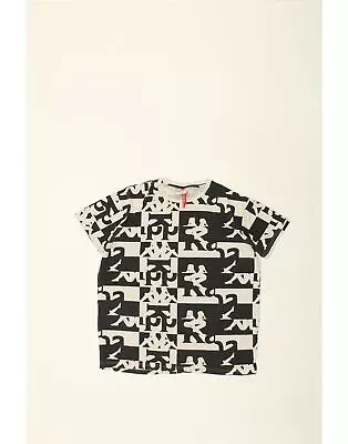 Buy KAPPA Mens Abstract Pattern Graphic T-Shirt Top XL Black LF08 • 12.95£