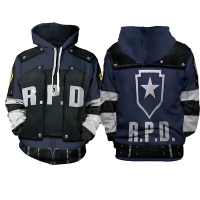Buy Resident Evil Leon Kennedy Hoodie Sweatshirt 3D Printed Pullover Jacket Costume • 31.19£