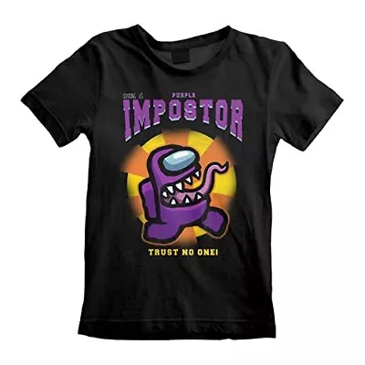 Buy Among Us - Purple Impostor Unisex Black T-Shirt 3-4 Years - 3-4 Year - K777z • 12.52£