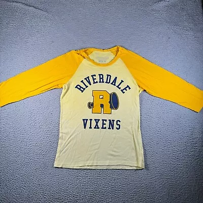 Buy Riverdale T Shirt Womens Medium Yellow 3/4 Sleeve Graphic Casual Ladies • 17.95£